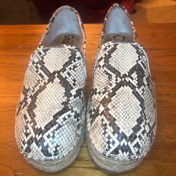 Circus by Sam Edelman Faux Snake Skin Platform Espadrille Slip On Shoes Sz 7.5 - Picture 2 of 7